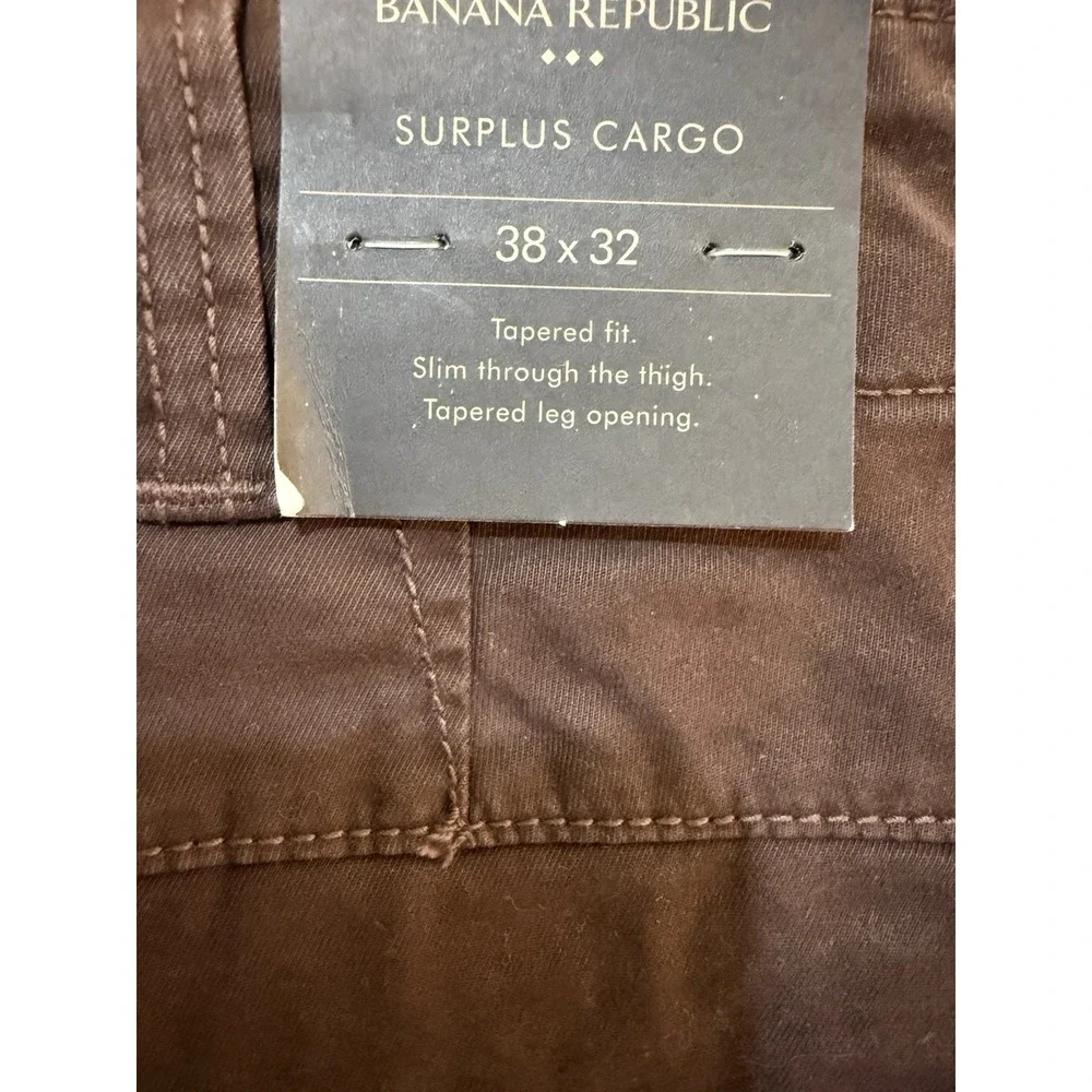 Banana Republic 38x32  Brown Tapered Fit Surplus Cargo Mens‎ Pants NWT